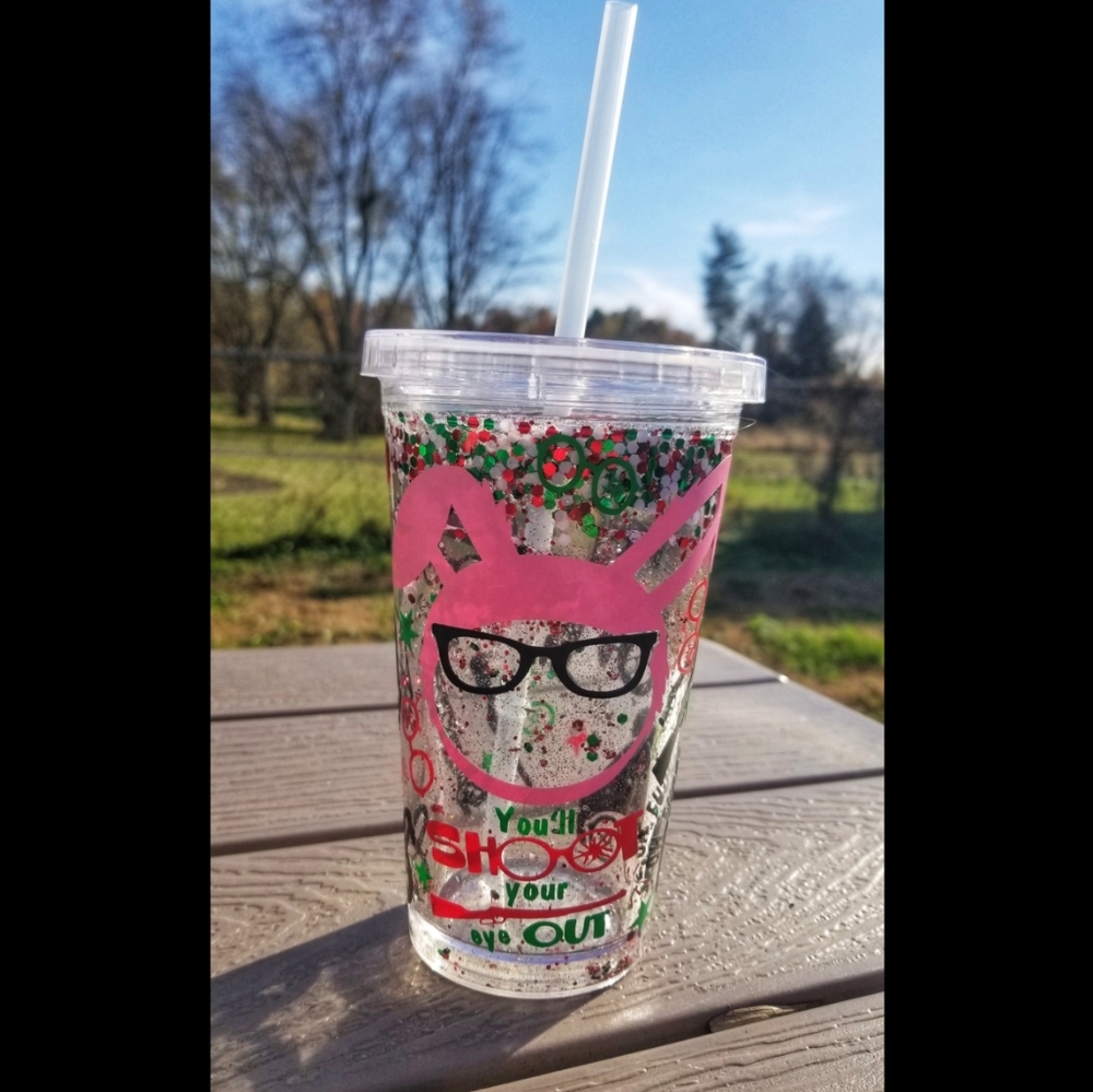 A Christmas Story snowglobe tumbler